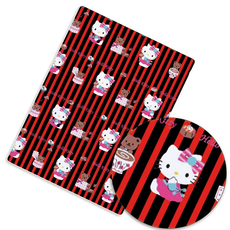 serviettes toilette hello kitty fruits rose noir blanc cartoon