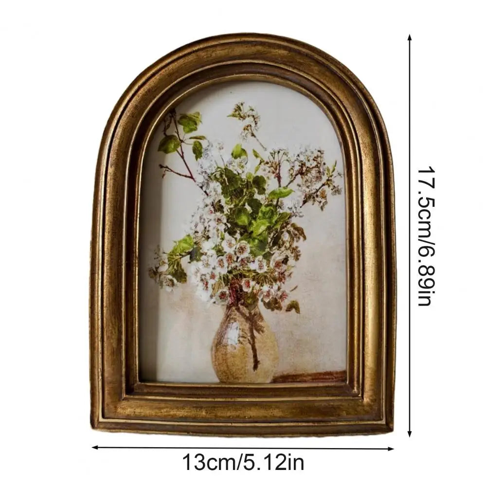 cadre photo vintage or floral décoration intérieure shabby chic posable mur bouquet fleursportrait