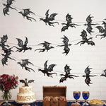 guirlande dragons fête anniversaire halloween glitter noir fantaisie chambre décoration festive