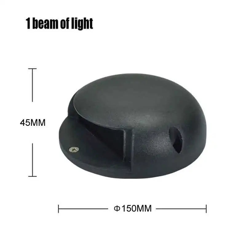 lumière extérieure led moderne aluminium noir surface texturée ip65 deux faisceaux 8w minimaliste