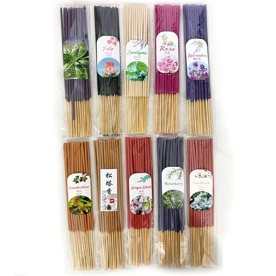 bâtonnets d'encens traditionnels bois santal parfums fleurs herbes intérieur maison