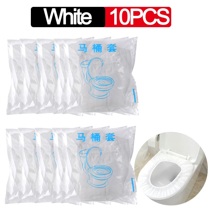 couvre siege toilette jetable bleu clair adhesif hygienique pratique non tissé respectueux environnement sac