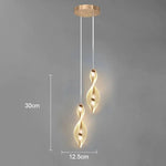 lumière suspendue moderne transparente ligne verticale métallique doré chambre salon