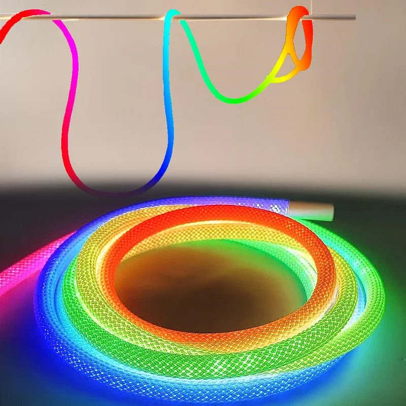 ruban led multicolore réticulé moderne 3m 5v rgbic flexible chambre salon télécommande