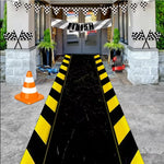 tapis moderne rayures diagonales noir jaune facile nettoyer durable salon extérieur commercialisation
