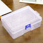 Boîte de rangement rectangulaire en plastique transparent avec couvercle