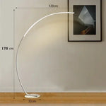 lampe sol moderne aluminium blanc télécommande énergie économique chambre coucher