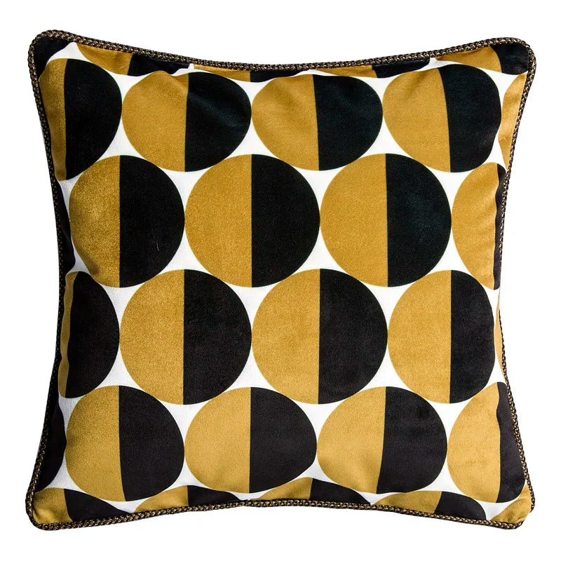 coussin brodé abeilles or élégant tissu polyester carré décoratif lit voiture