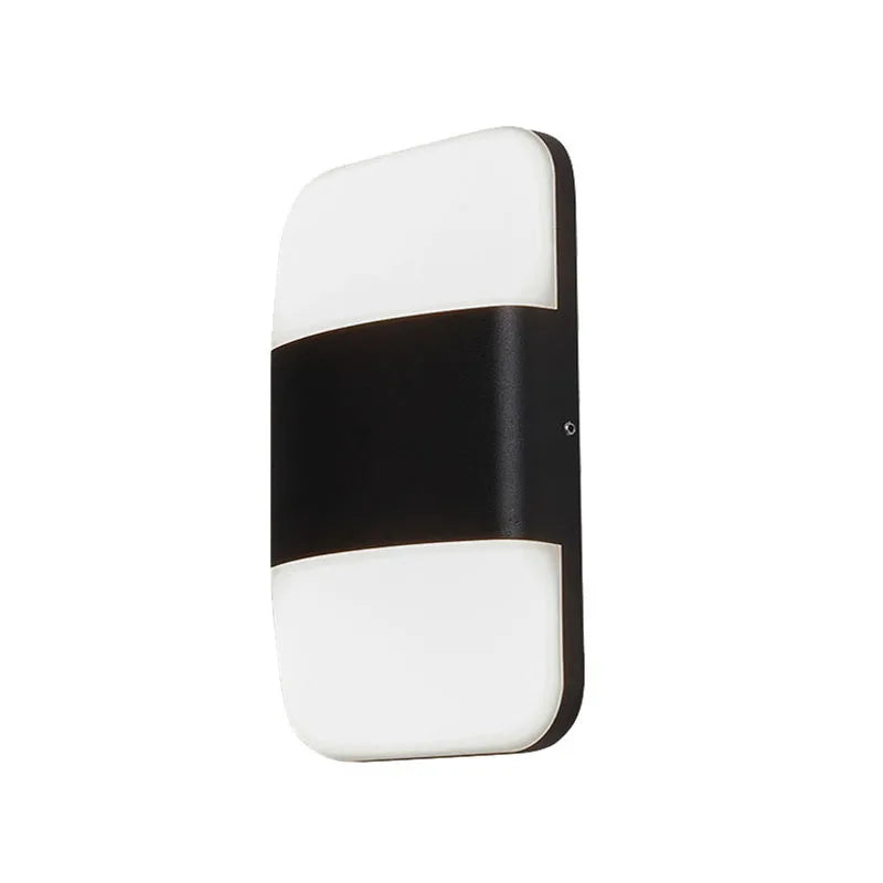 applique murale led moderne résistante humidité blanc noir adhésive éclairage intérieur extérieur 14w
