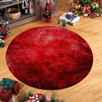 tapis rond moderne texture grunge bleu rouge gris vert antidérapant 40cm 80cm 120cm