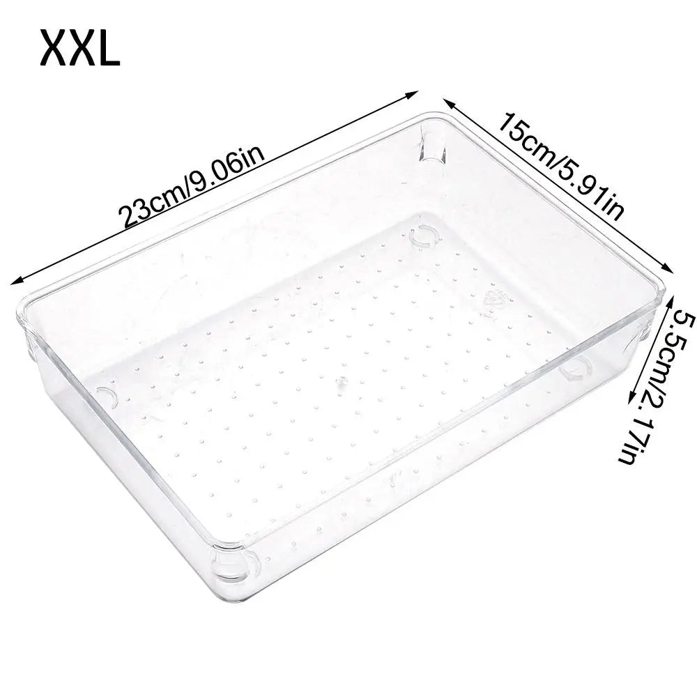 organisateur boîtes rangement transparentes modernes accessoires cuisine produits beauté stylos crèmes pinceaux