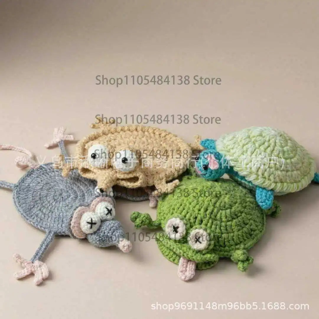 coasters crochetés motif animaux multicolores créatifs respectueux environnement tapis coussinets moderne