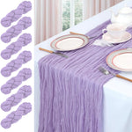 serviette table violet clair plissée décorative mariage fête réception boho chic
