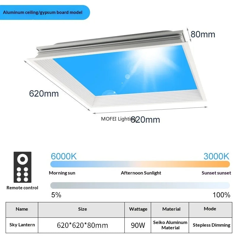 lampe moderne effet nuages bleus éclairage cuisine décoration maison intelligente bluetooth