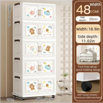 organisateur vêtements armoire tiroirs dessins animés ours lapins moderne blanc roulettes pliable chambre salon