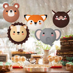 lanternes papier animaux dessin animé ours tigre panda cochon enfant carte blanche opaque suspendues