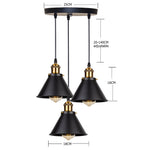 lumière suspendue industrielle conique noire blanche orange éclairage moderne chambre salon