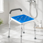 coussin siège antidérapant amovible lavable coton pvc texturé bleu blanc adapté personnes âgées
