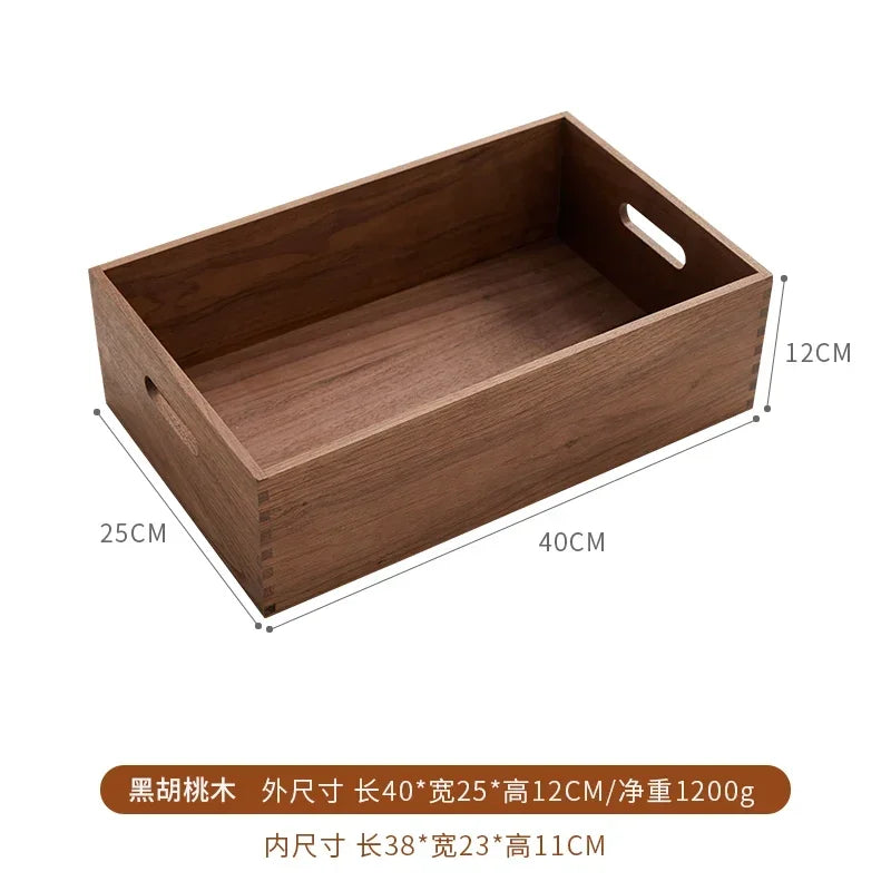 boîte rangement multi compartiments marron foncé moderne stylos télécommandes clés pistaches noix cajou