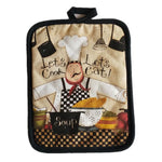 protège sous verre multicolore rustique poignées tissu motif cuisine animal fleur textes opaques rectangle