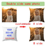 coussin moderne imprimé photo fermeture glissière polyester coton blanc decoratif maison lit voiture 40x40