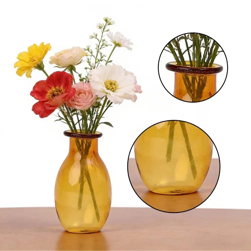 mini vase verre transparent décoration moderne petit pot fleurs micro paysage intérieur