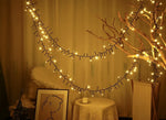 guirlande lumineuse led flexible décoration festive mariage fil noir lumière jaune 100 lumières