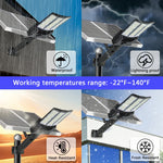 lampe solaire extérieure noire moderne panneau batterie télécommande ip65 led aluminium