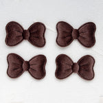rubans forme nœud velours rouge beige rose pâle bordeaux marron classiques bijoux cheveux DIY