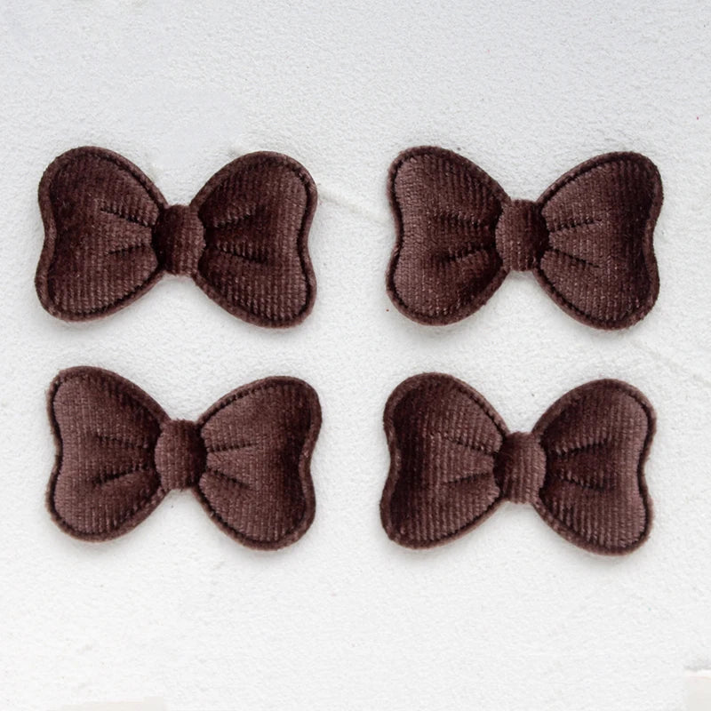 rubans forme nœud velours rouge beige rose pâle bordeaux marron classiques bijoux cheveux DIY