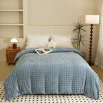 Motif plaid moderne de la housse de couette en polyester