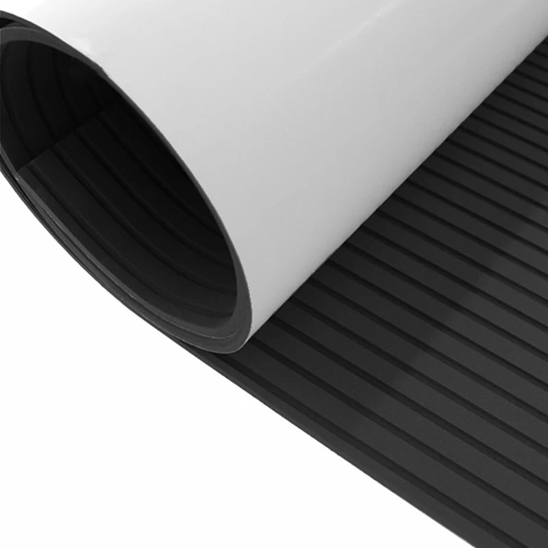 tapis sol antidérapant mousse eva noir rayures verticales moderne surf 240cm 450cm