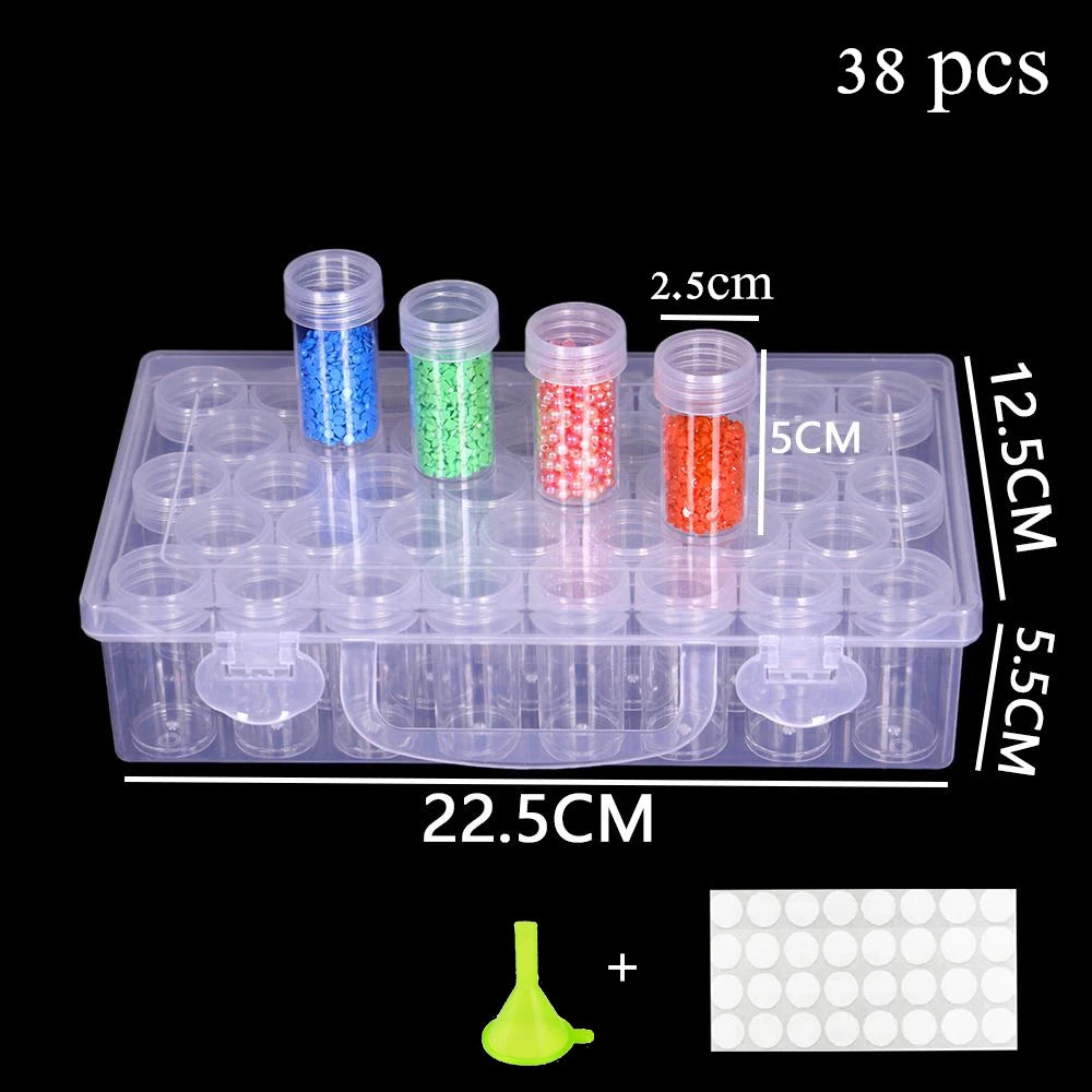 boîtes rangement transparentes pots ronds stockage diy accessoires broches graines vis fixations artisans