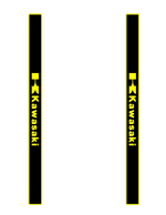 pad pédale personnalisé noir jaune logo kawasaki motifs géométriques sportif antidérapant surf thuyềnvangstakmat