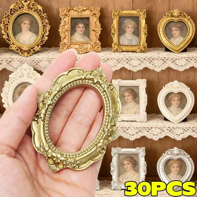 cadres décoratifs vintage or ornements baroques relief élégants adhésifs collection 10 20 30 pièces
