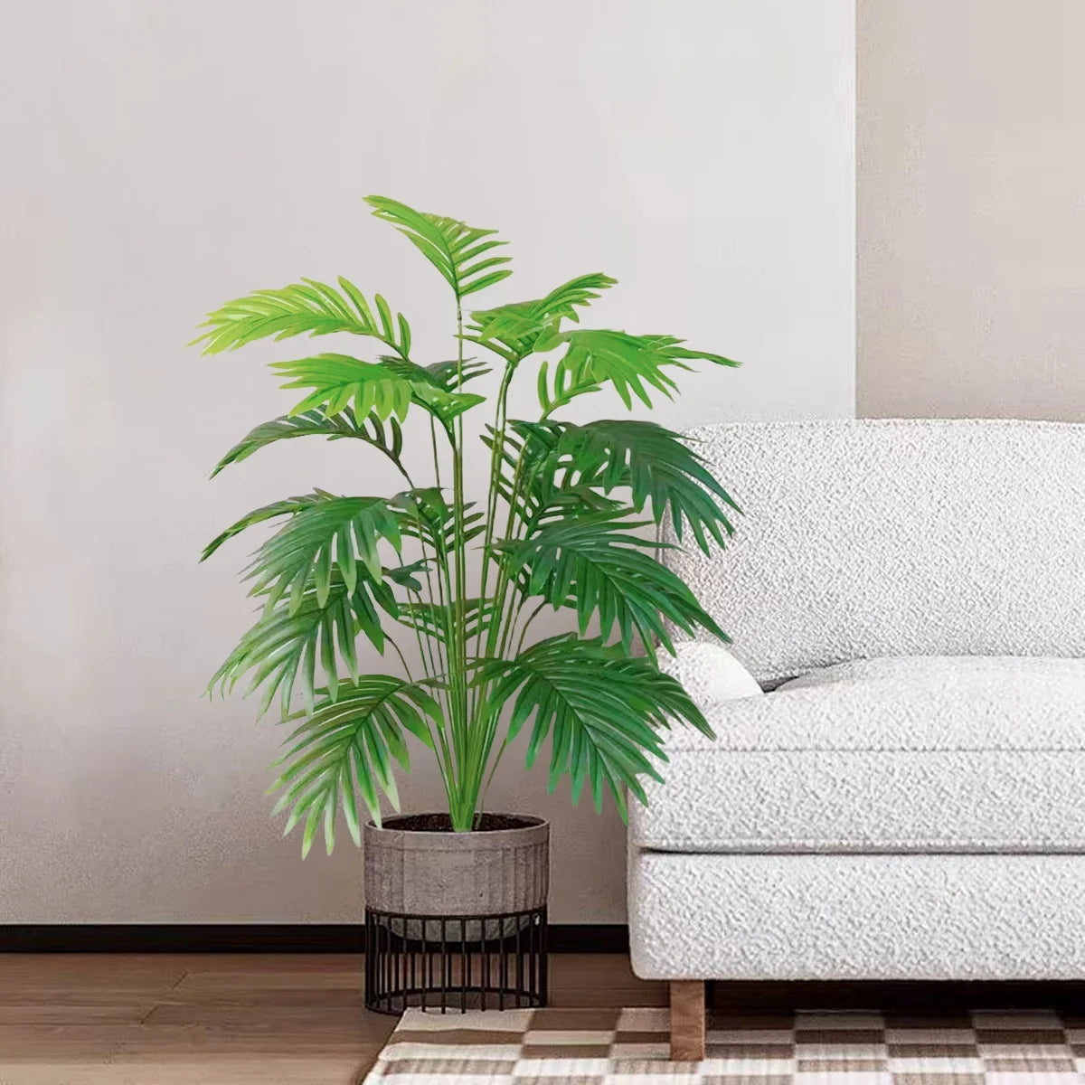 Plante artificielle palmier feuilles vertes pot moderne décoration intérieure mariage anniversaire