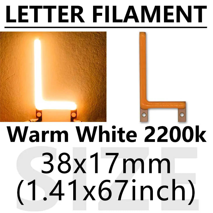 lettres lumineuses orange modernes minimalistes décoration noël fêtes 2200k LED warm white