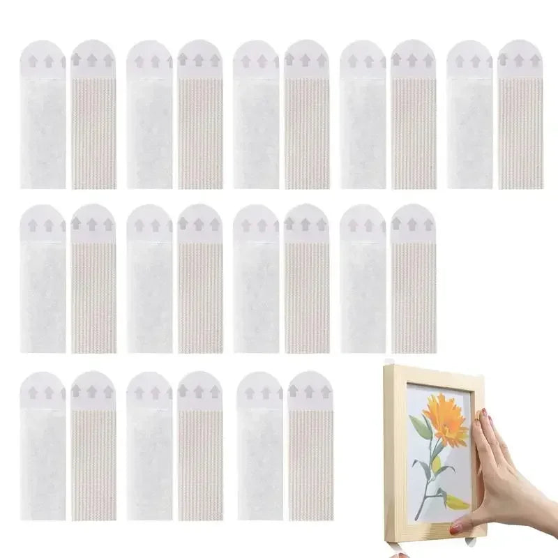 rubans adhésifs blancs rayures noires surface rugueuse moderne utilisation multiple 12 paires auto collantes