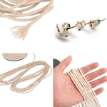 Corde macramé coton tissée main boho 50 100 mètres blanc cassé haute ténacité écologique