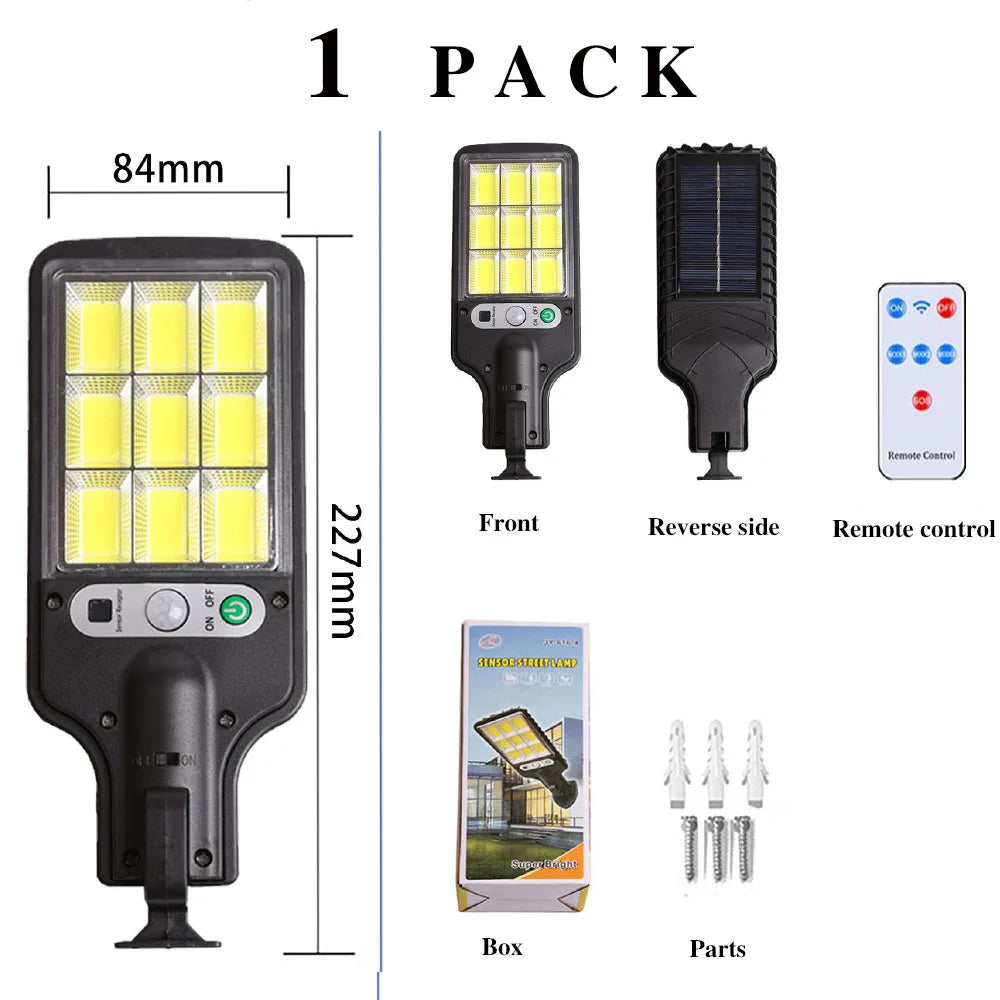 lampe solaire noire ip65 moderne modes luminosité détecteur mouvement autoinstallation clipsextérieur
