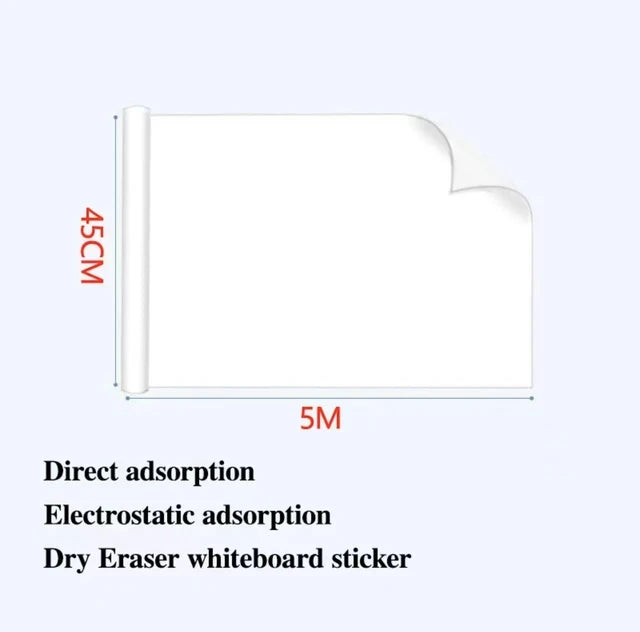 tableau blanc électrostatique adhésif mural blanc surface lisse moderne