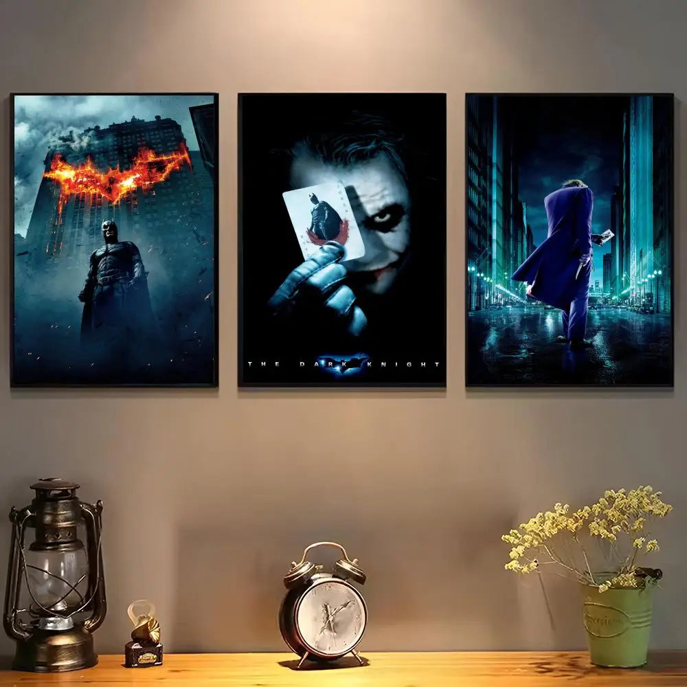 affiche murale batman bleu noir rouge contemporaine décoration mur école maison bar
