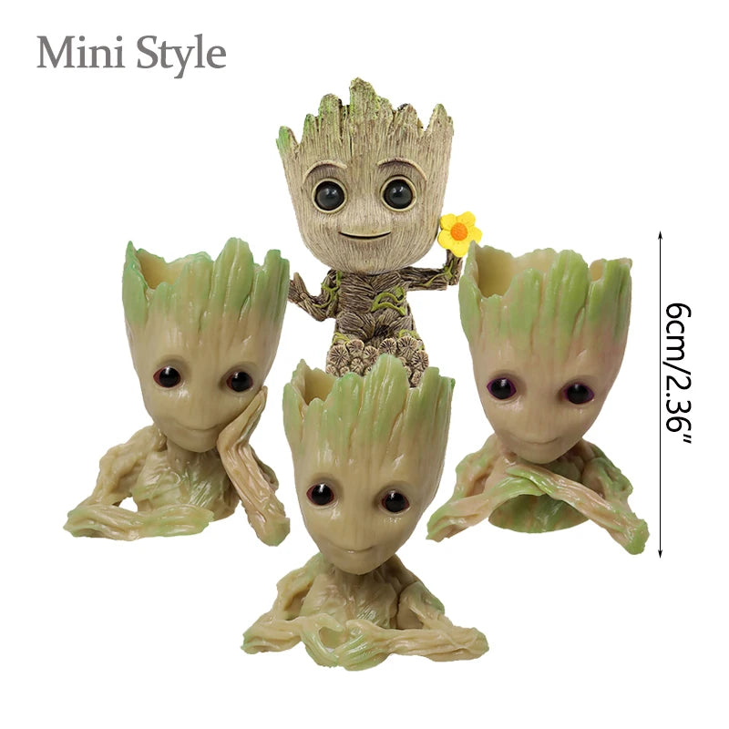 cache pot groot résine vert clair figurine gardiens galaxie décoration maison plante artificielle créatif
