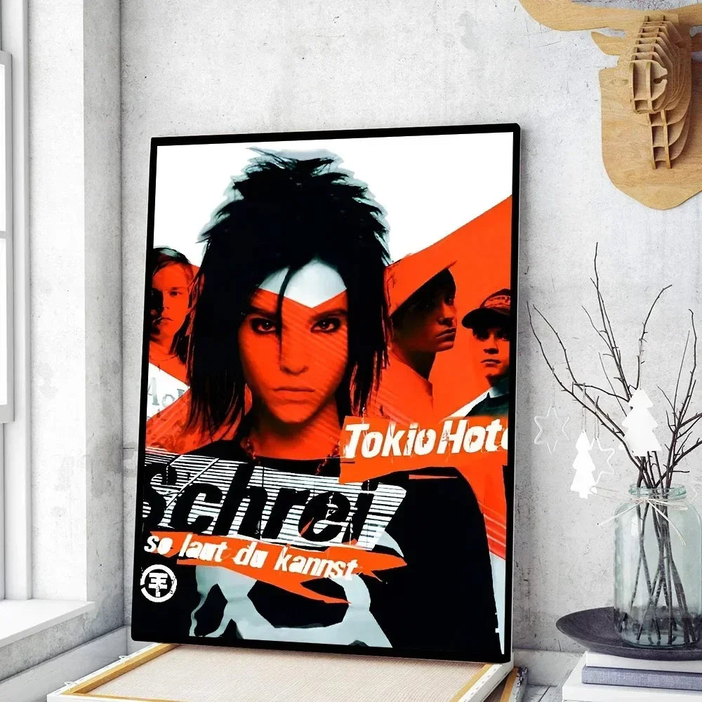 affiche pop art rock toile sans cadre nature morte rectangulaire vertical