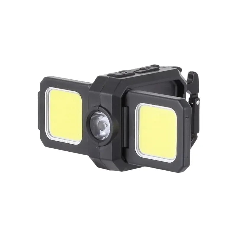 lampe led rechargeable portable multifonctionnelle noir jaune modes tactique camping