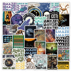 sticker project hail mary multicolore graphique adhésif moderne citation illustration espace cinema science fiction