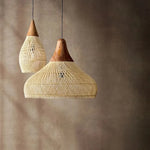 suspension lumineuse tissée naturelle moderne rustique salon chambre led 90 260v e27