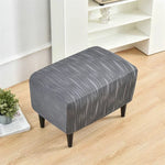 housses fauteuil gris rayures moderne protection reutilisable chair ottoman COVER