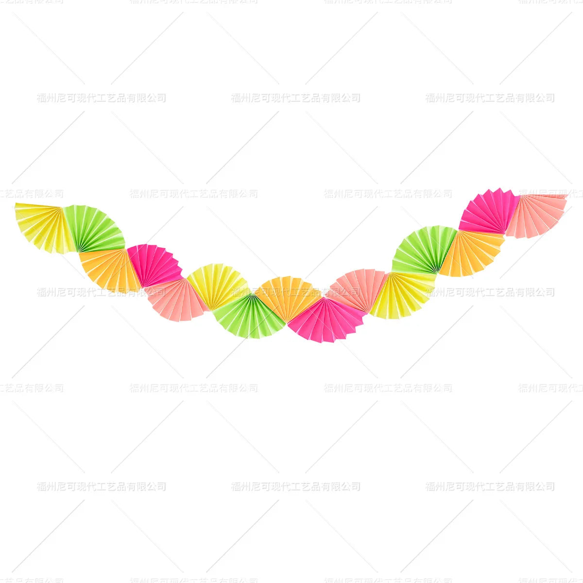 guirlande papier multicolore festives accordéon anniversaire ballons coeurs decorations love xoxo