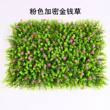 plaque végétale artificielle fleurs colorées décor jardin moderne clips métalliques mur intérieur
